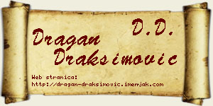 Dragan Draksimović vizit kartica